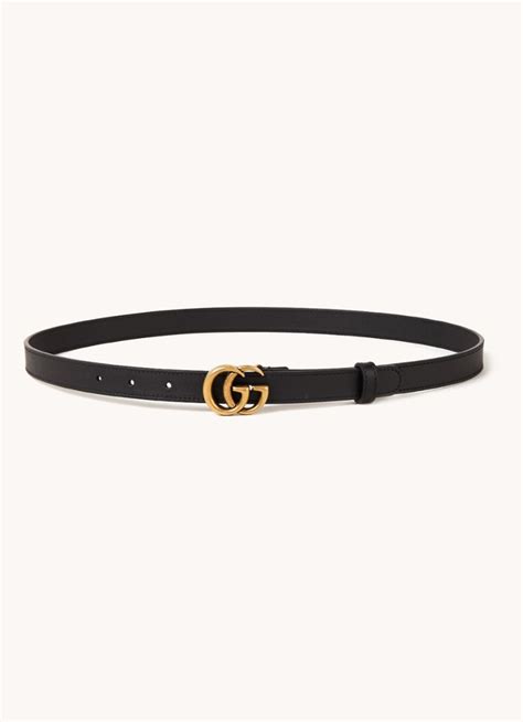 Gucci Marmont riem van leer • Zwart • de Bijenkorf